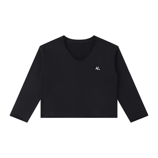 Women's Cropped Long Sleeve T-Shirt