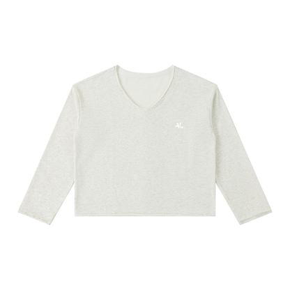 Women's Cropped Long Sleeve T-Shirt