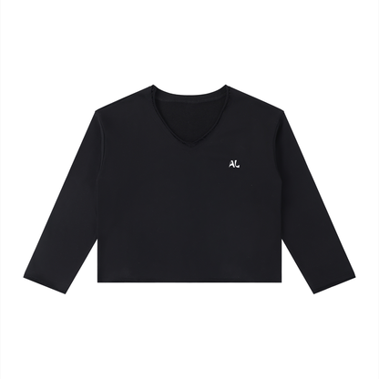 Women's Cropped Long Sleeve T-Shirt