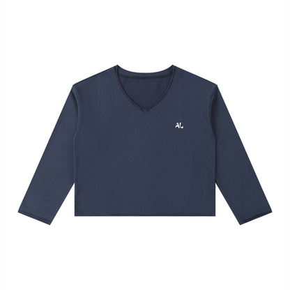 Women's Cropped Long Sleeve T-Shirt