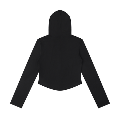 Women's Slim Cropped Full Zip Hoodie