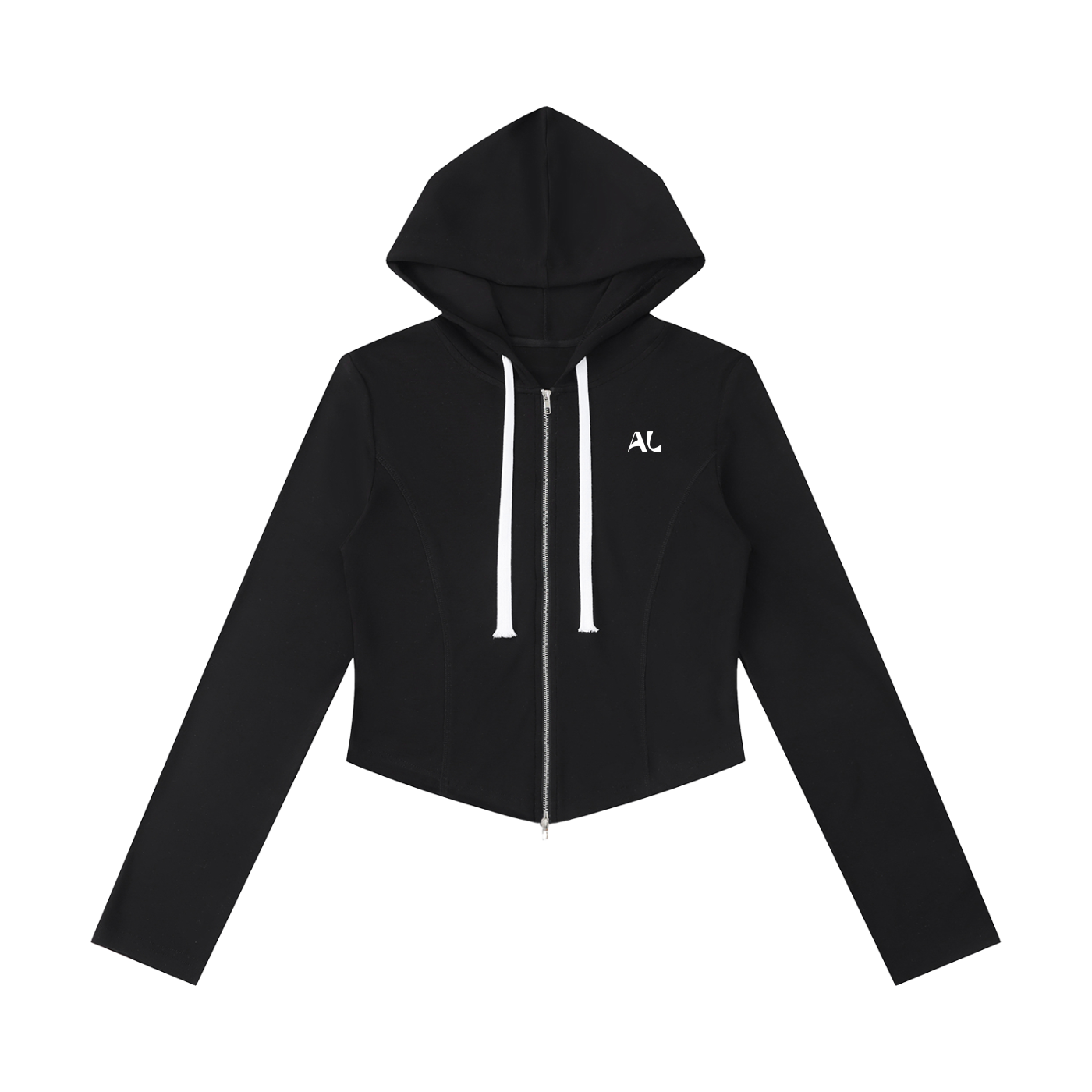 Women's Slim Cropped Full Zip Hoodie